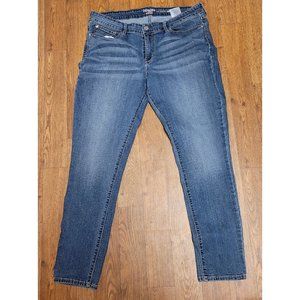 Denizen From Levis Womens Modern Skinny Jeans 18M 34x32 Mid Rise Blue Stretchy